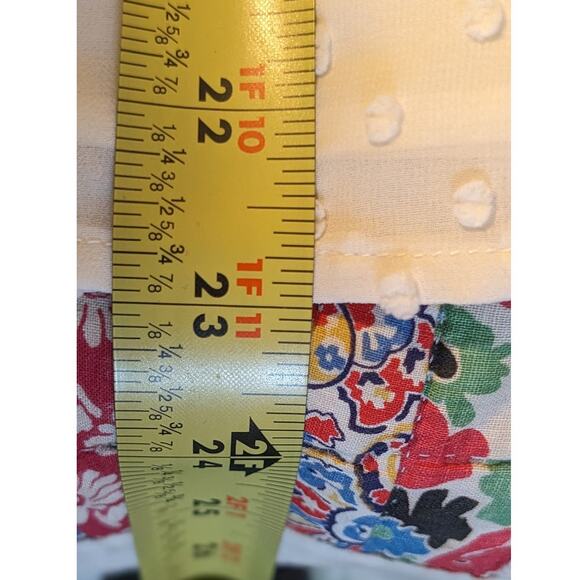 J. Crew NWT Swiss Dot Ivory Ruffle Trim V-Neck Popover Blouse Womens Sz S - Picture 11 of 12